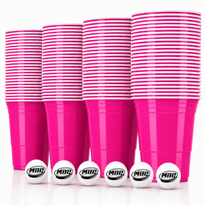 MYBEERPONG® Beer Pong Becher Set (100x inkl. 6 Bällen)