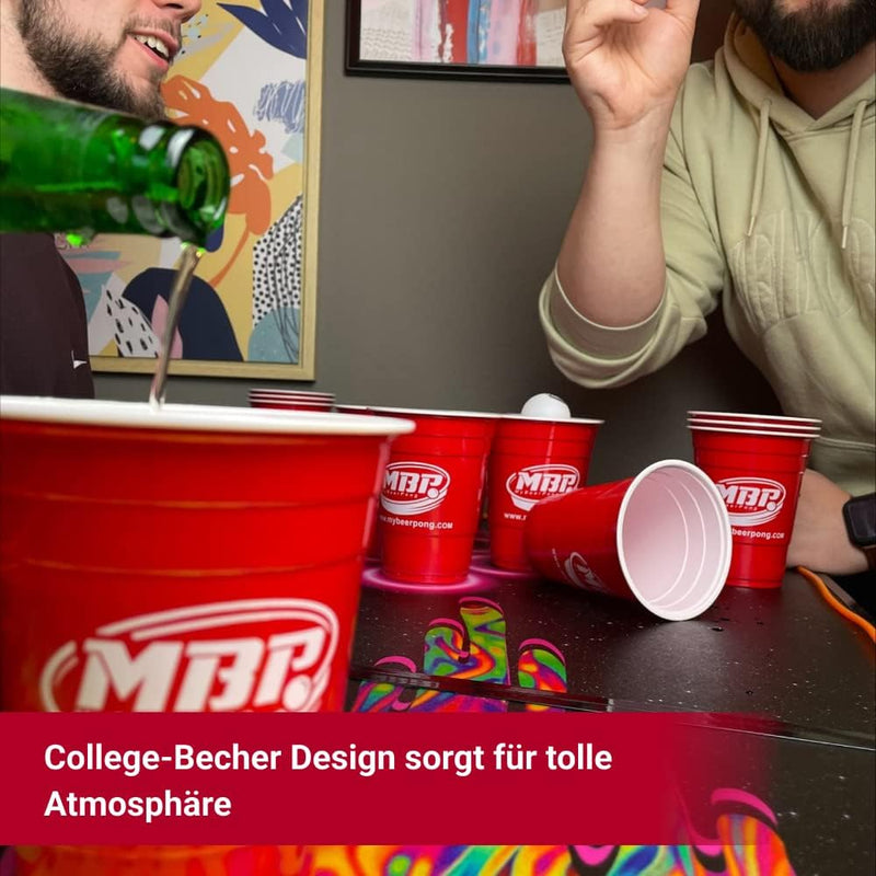 25 rote Logo Becher Set (25 Becher + 3 Bälle)