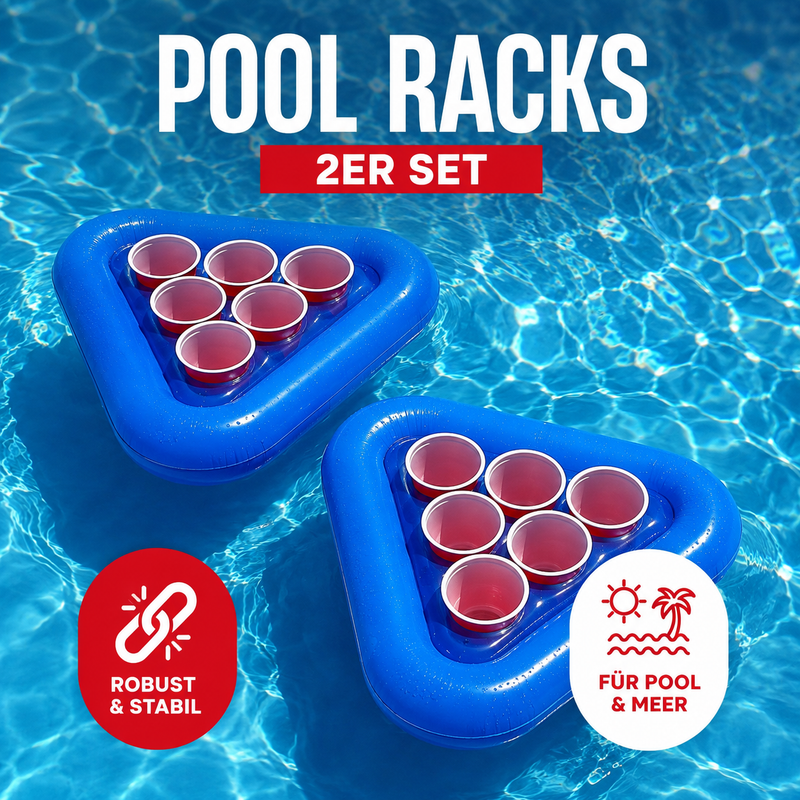 Beer Pong Pool Rack Set (2x)