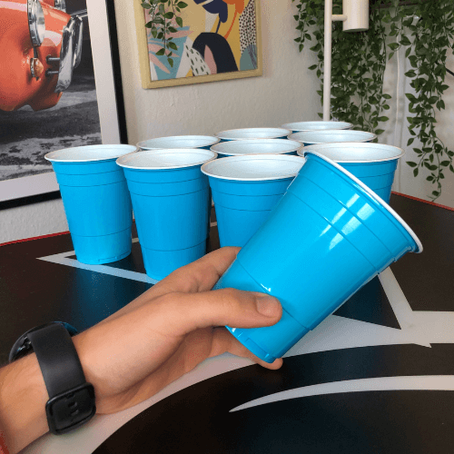 Beer Pong Becher Hellblau (50x)