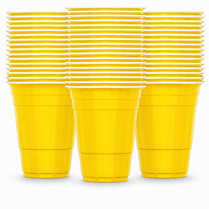Beer Pong Becher Gelb (50x)