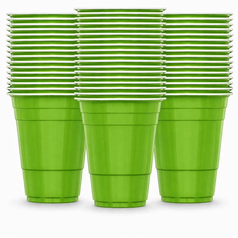 Beer Pong Becher Hellgrün (50x)