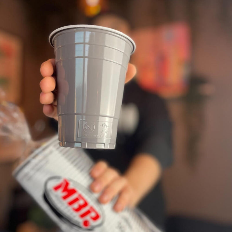 Beer Pong Becher Grau (50x)