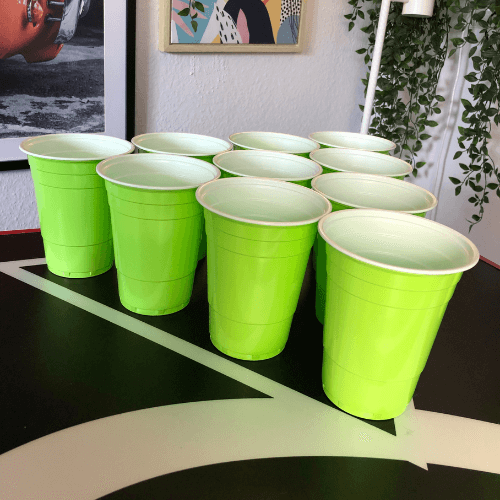 Beer Pong Becher Hellgrün (50x)