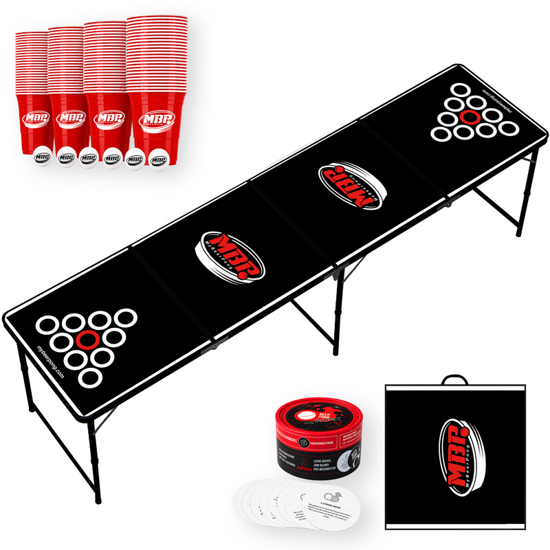 MYBEERPONG® Classic Beer Pong Komplettset – Tisch, Becher, Bälle & Trinkspiel