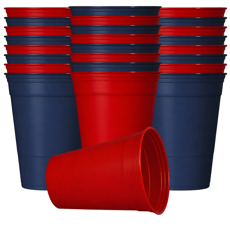 BOOZIE'S® Beer Pong Mehrwegbecher Set (22x inkl. 3 Bällen)