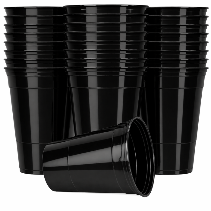Beer Pong Mehrwegbecher Schwarz (22x)