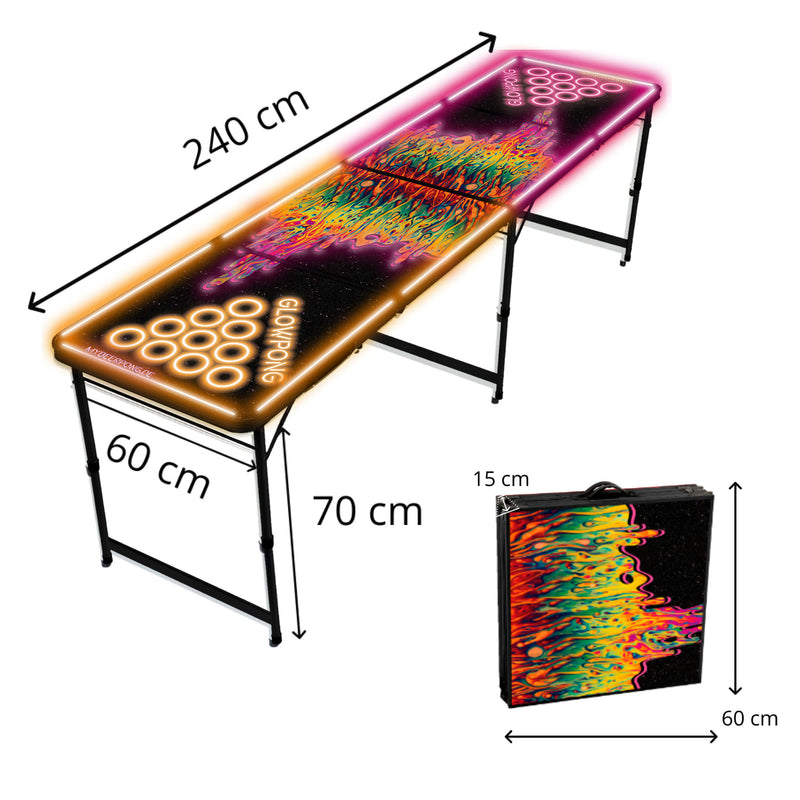 Bierpong-Tisch "Space Lava" mit LED