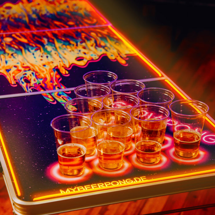 Bierpong-Tisch "Space Lava" mit LED