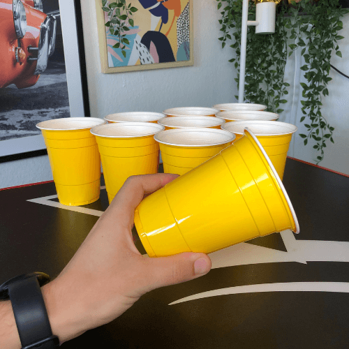 Beer Pong Becher Gelb (50x)