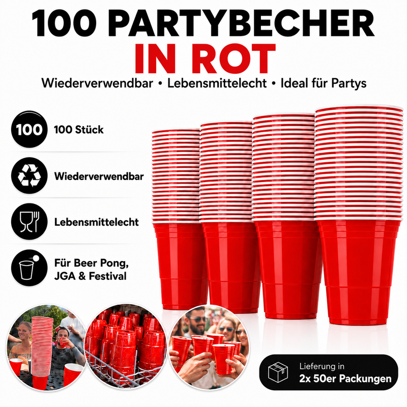 Beer Pong Becher (100x)