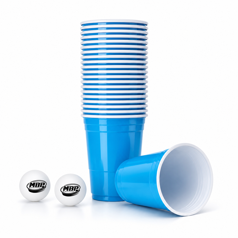MYBEERPONG® Beer Pong Becher Set (25x inkl. 2 Bällen)