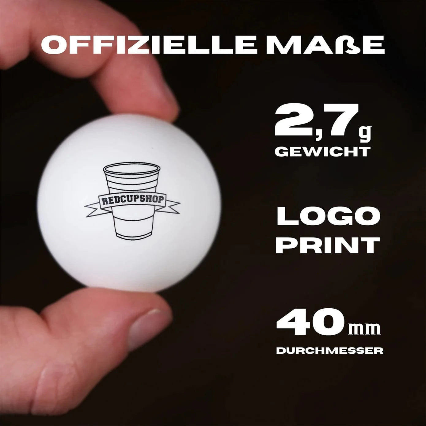 RedCupShop Beer Pong Bälle Maße