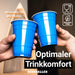 Beer Pong Becher Blau (800x + 96 Bälle) - BeerBaller