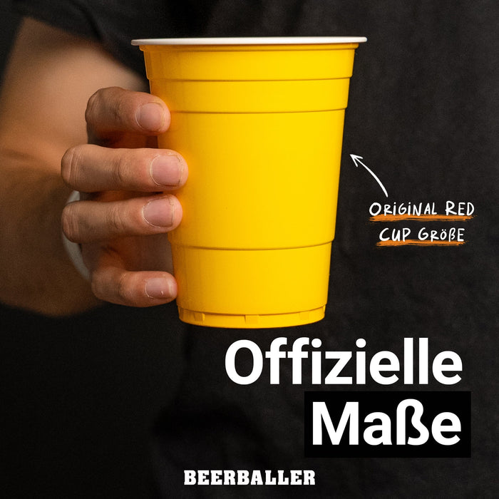 Beer Pong Becher Gelb (800x + 96 Bälle) - BeerBaller