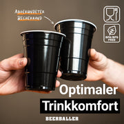 Beer Pong Becher Schwarz (800x + 96 Bälle) - BeerBaller