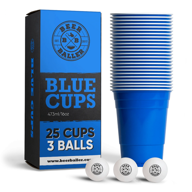 Beer Pong Becher Set Blau - BeerBaller