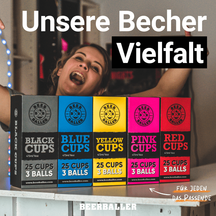 Beer Pong Becher Set Blau - BeerBaller