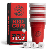 Beer Pong Becher Set Rot mit Logo - BeerBaller