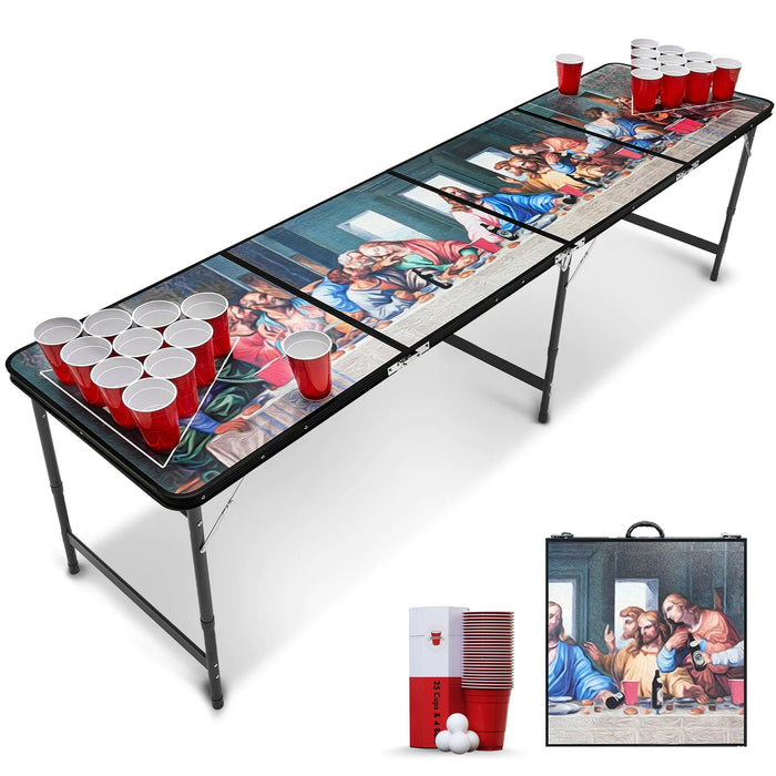 Beer Pong Tisch Set "Abendmahl" inkl. Becher & Bälle - Beer Pong Tisch - RedCupShop