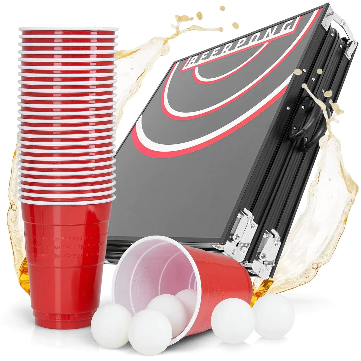 RedCupShop Beer Pong Tisch Set mit Bällen
