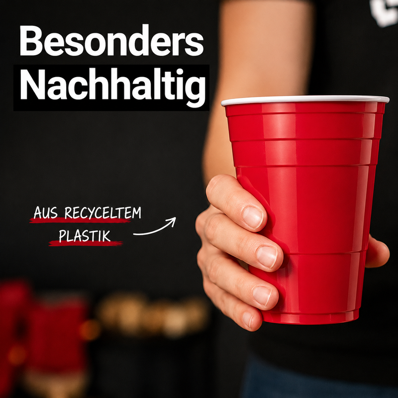 MYBEERPONG® Mehrwegbecher Rot (20x)