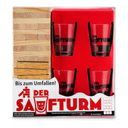 Der Saufturm - Ein Wackelturm Trinkspiel mit Gläsern