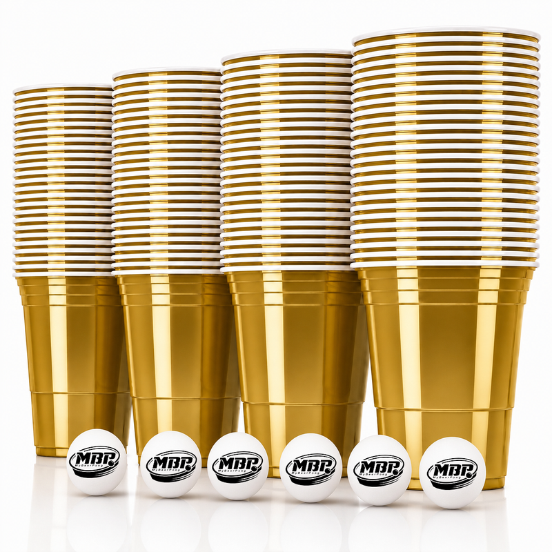 MYBEERPONG® Beer Pong Becher Set (100x inkl. 6 Bällen)
