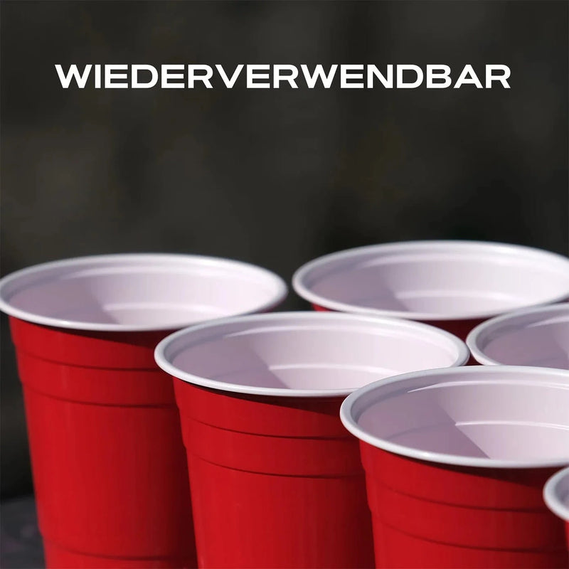 RedCupShop Beer Pong Becher Rot (50x + 4 Bälle)