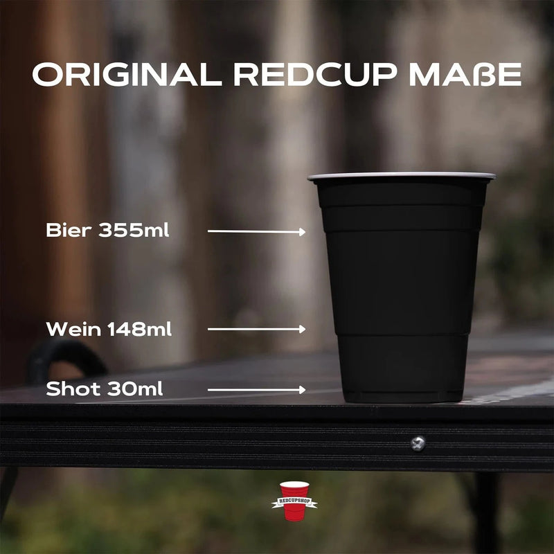 RedCupShop Beer Pong Becher Schwarz (50x + 4 Bälle)