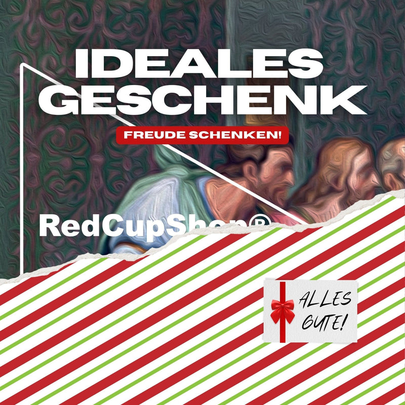 RedCupShop Beer Pong Tisch Set "Abendmahl" inkl. 50 Becher & 8 Bälle