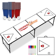 RedCupShop Beer Pong Tisch Set "Zum Selbst Gestalten" inkl. 50 Becher & 8 Bälle