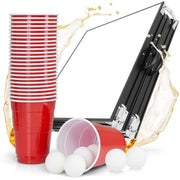 RedCupShop Beer Pong Tisch Set "Zum Selbst Gestalten" inkl. 50 Becher & 8 Bälle