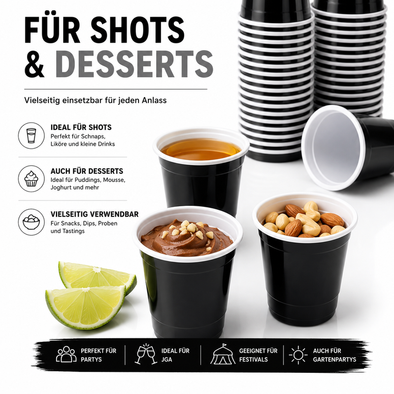 Shot Cups Schwarz (50x)
