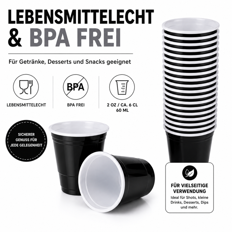 Shot Cups Schwarz (50x)