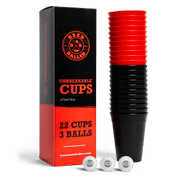 Unbreakable Cups Rot/Schwarz - BeerBaller