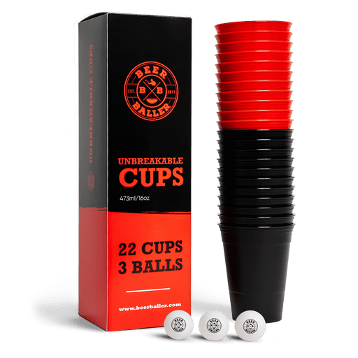 Unbreakable Cups Rot/Schwarz - BeerBaller