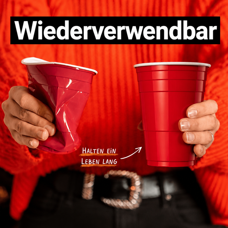 MYBEERPONG® Mehrwegbecher Rot (20x)